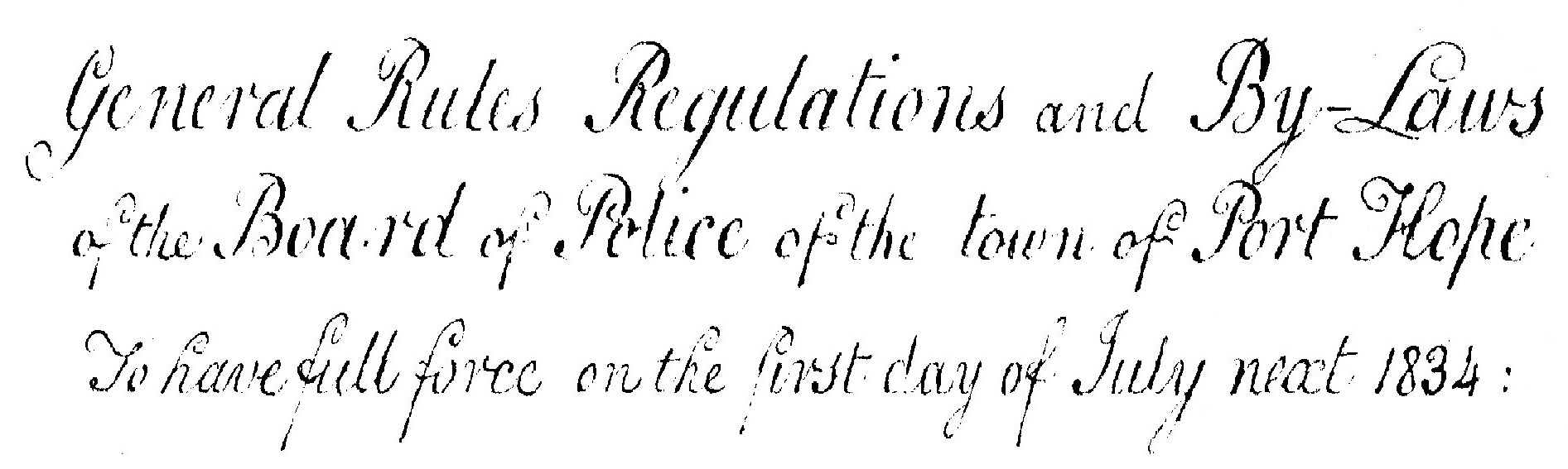 Original 1834 document heading